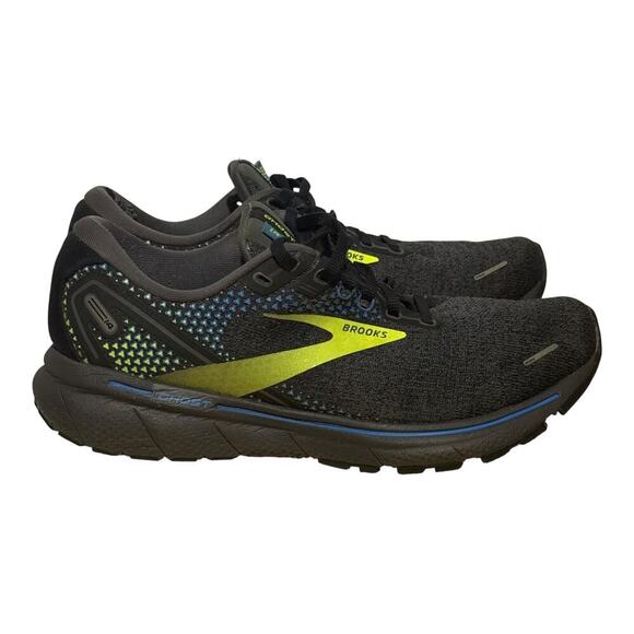 Brooks Other - Brooks Ghost 14 Gray Volt Green Running Shoes Men’s Size 8.5 Neutral Cushion